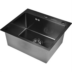 Кухонная мойка из нержавеющей стали WISENT с pvd покрытием с сифоном ws5044b (50x44см) WS35044B/WGER019B - фото 17118204