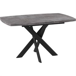 Стол mebwill Эдж, 130 Дымчатая керамика/Чёрный - фото 17123016