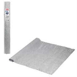 Бумага гофрированная/креповая (ИТАЛИЯ) 140 г/м2, 50х250 см, серебристая (912), BRAUBERG FIORE, 112601 - фото 17137232