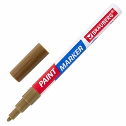 Маркер-краска лаковый EXTRA (paint marker) 2 мм, ЗОЛОТОЙ, УСИЛЕННАЯ НИТРО-ОСНОВА, BRAUBERG, 151972 - фото 17137352