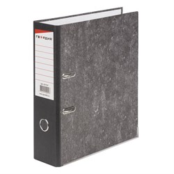 Папка-регистратор ГВАРДИЯ, усиленный корешок, мраморное покрытие, 80 мм, с уголком, черная, 227527 - фото 17137425