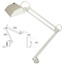 Настольная лампа светильник Дельта П-С32 на струбцине, СВЕТОДИОДНАЯ, 12 Вт, белый - фото 17137454