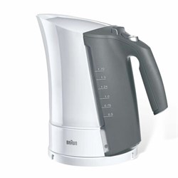 Чайник BRAUN WK-300, 1,7 л, 2200 Вт, закрытый нагревательный элемент, пластик, белый - фото 17137664