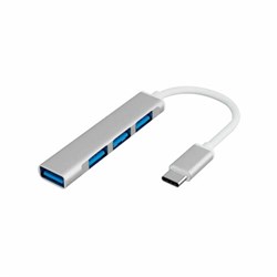 Хаб Type-C, 4 порта, серый, RED LINE, УТ000039262 - фото 17137726