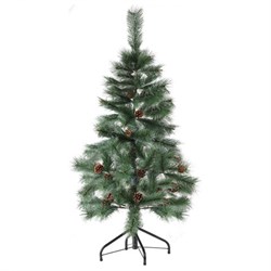 Ель новогодняя искусственная "Velvet Pinewood" 120 см, с инеем и шишками, ПВХ, ЗОЛОТАЯ СКАЗКА, 591702 - фото 17137750