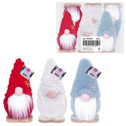 Украшение новогоднее интерьерное, 12 см, "Гномики", полиэстер/пенопласт, ассорти, ЗОЛОТАЯ СКАЗКА, 592567 - фото 17137779