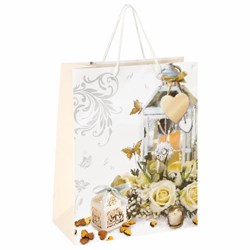 Пакет подарочный (1 штука) 26x13x32 см, ЗОЛОТАЯ СКАЗКА "Романтика!", ламинированный, 606575 - фото 17137801