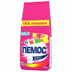 Стиральный порошок автомат, 12 кг, ПЕМОС КОЛОР, для цветного белья - фото 17137832