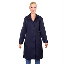 Халат технолога женский синий, смесовая ткань, размер 48-50, рост 158-164, плотность ткани 200 г/м2, 610775 - фото 17137841