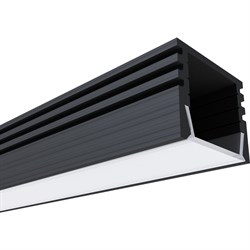 Накладной П-образный алюминиевый профиль для ленты Apeyron 08-10-ЧБ - фото 17150708