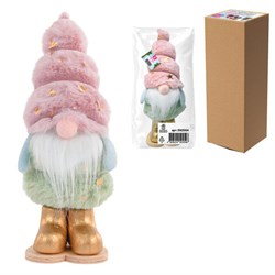 Украшение новогоднее интерьерное, 22 см, "Пушистый гномик", полиэстер, пенопласт, ЗОЛОТАЯ СКАЗКА, 592564 - фото 17153255