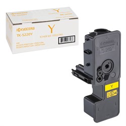 Тонер-картридж KYOCERA (TK-5220Y) ECOSYS P5021cdn/cdw/M5521cdn/cdw, желтый, ресурс 1200 стр., оригинальный, 1T02R9ANL1 - фото 17162081
