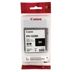 Картридж струйный CANON (PFI-102BK) iPF500/510/F600/605/610/650/655/700/710/720, черный, оригинальный, 130 мл, 0895B001 - фото 17162277