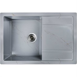 Мойка для кухни из искусственного камня WISENT мрамор серо-золотой (беларусь) 510x760x220 WB27-15/WGER013 - фото 17162347