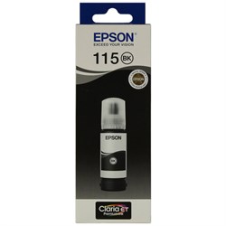 Чернила EPSON 115 (C13T07C14A) для СНПЧ L8160/L8180, черные пигментные, объем 70 мл, ОРИГИНАЛЬНЫЕ - фото 17162854