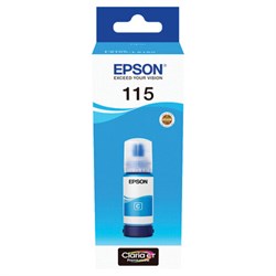 Чернила EPSON 115 (C13T07D24A) для СНПЧ L8160/L8180, голубые, объем 70 мл, ОРИГИНАЛЬНЫЕ - фото 17162856