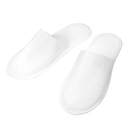 Тапочки одноразовые EVA Classic, закрытые, КОМПЛЕКТ 25 пар, спанбонд + ЭВА, размер 37-42, белые, SMZ, Э/З/Б-№1/25/150 - фото 17163102