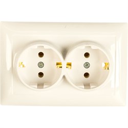 Двухместная розетка Кунцево-Электро СЕЛЕНА РС16-372 - фото 17173799