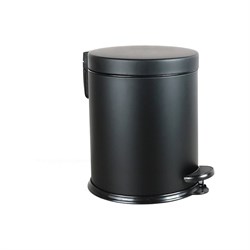 Урна с педалью PRIMANOVA 5, металл/мат.чёрный, высота 27 см, диаметр 20,5 см - фото 17174175