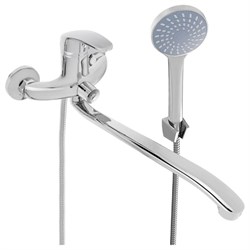 Смеситель для ванны с душем СоюзКран плоский излив 35см, кер. картридж 40мм - фото 17174567