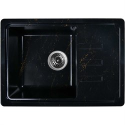 Мойка для кухни из искусственного камня WISENT мрамор черно-золотой (беларусь) 435x620x220 WB15-14/WGER013 - фото 17176084