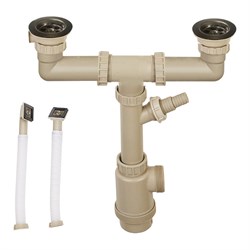 Малый двойной сифон Ukinox S204 - фото 17179515