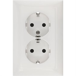 Прямая двойная розетка LK Studio 863704-1 - фото 17195465