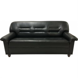 Трехместный диван Мягкий Офис черный - фото 17211952