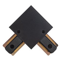 L-образный однофазный соединитель для шинопроводов Volpe R21 BLACK 1 POLYBAG UBX-Q123 - фото 17212312