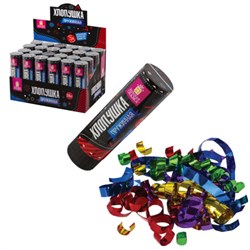 Хлопушка пружинная ЗОЛОТАЯ СКАЗКА 15,5 см, фольга, серпантин/конфетти, ассорти, 591470 - фото 17222647