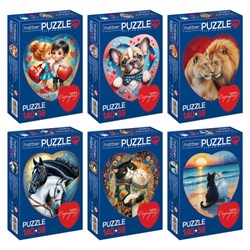 Пазл картонный 2 в 1 "ДВА СЕРДЦА" Premium, 140 + 38 элементов, ассорти, размер поля 270х280 мм, 100х110 мм, HATBER - фото 17222696