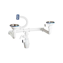 Разноуровневый двойной бутылочный сифон ORIO А-43592 - фото 17223120