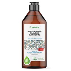 Бальзам для волос 400 мл, SYNERGETIC "Объём и укрепление волос", натуральный, 702402 - фото 17238640