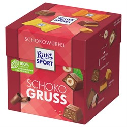 Шоколадные конфеты RITTER SPORT "SCHOKO GRUSS", набор 4 вкуса, 22 конфеты, 176 г - фото 17248589