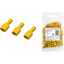 Плоский разъем TDM ELECTRIC полностью изолированный РППИ-М 5,5-250 желтый мама - фото 17251551