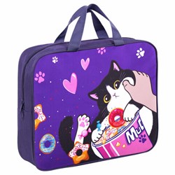 Папка на молнии с ручками BRAUBERG KIDS А4, 1 отделение, полиэстер, 80 мм, "Sweet cheeks", 272120 - фото 17253462