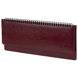 Планинг датированный 2026 305х140 мм BRAUBERG "Imperial", под кожу, бордовый, 117227 - фото 17260882