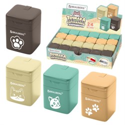 Точилка кросс-серия "МИЛЫЕ КОТЫ", с контейнером, корпус ассорти, BRAUBERG, 273226 - фото 17262988