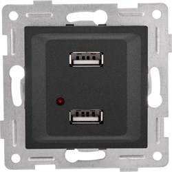 Двойной механизм розетки GUSI ELECTRIC Ugra - фото 17263478