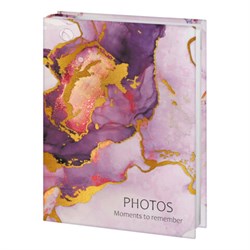 Фотоальбом с заметками BRAUBERG "Marble" на 200 фото 10х15, твердая обложка, с фольгированным тиснением, подарочная упаковка, 391426 - фото 17275263