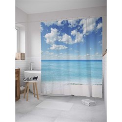 Шторка-занавеска для ванной JoyArty Лазурный берег - фото 17289324
