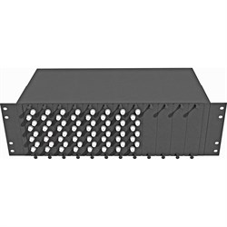 Укомплектованный многомодовый стоечный оптический кросс TopLan КРС-Top-3U-64FC/U-OM2-BK - фото 17290387