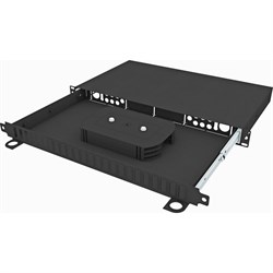 Стоечный выдвижной оптический кросс TopLan КРСв-Top-1U-06DSC/QLC-BK - фото 17291939