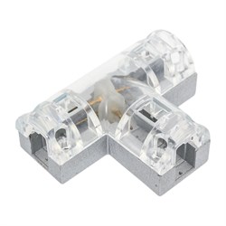 Коннектор для Т-образного соединения отрезков одноцветного светодиодного неона Apeyron NO DARK МИНИ - фото 17292035