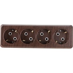 Четырехместная розетка INTRO Quadro - фото 17295025