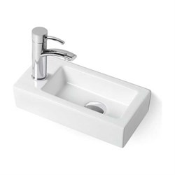 Левая подвесная керамическая раковина VINCEA VBS-133L - фото 17296822