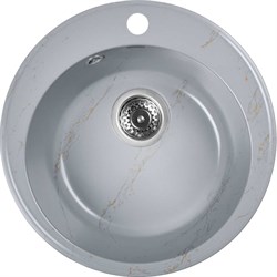 Мойка для кухни из искусственного камня WISENT мрамор серо-золотой (беларусь) 475x475x210 WA05-15/WGER013 - фото 17301434