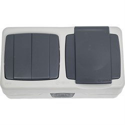 Двухклавишный выключатель MAKEL 36064203 - фото 17304528