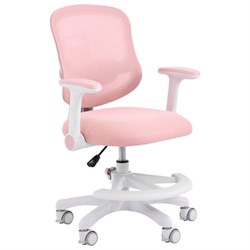 Кресло детское с подставкой для ног BRABIX KIDS "MG-215", сетка/ткань TW, розовое, 533311 - фото 17307749