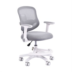 Кресло детское с подставкой для ног BRABIX KIDS "MG-215", сетка/ткань TW, серое, 533313 - фото 17307751